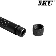 Outer barrel ZEV Style BLACK 14mm CCW for pistol G19x / G45 5KU (5ku-gbefg004-bk)