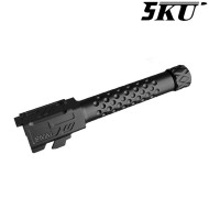 Canna esterna ZEV Style BLACK 14mm CCW per pistola G19x / G45 5KU (5ku-gbefg004-bk)