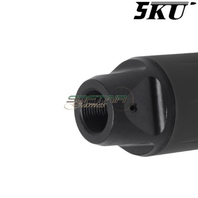 Flash hider SLR Style SILVER 14mm CCW 5KU (5ku-slr-01-sv)