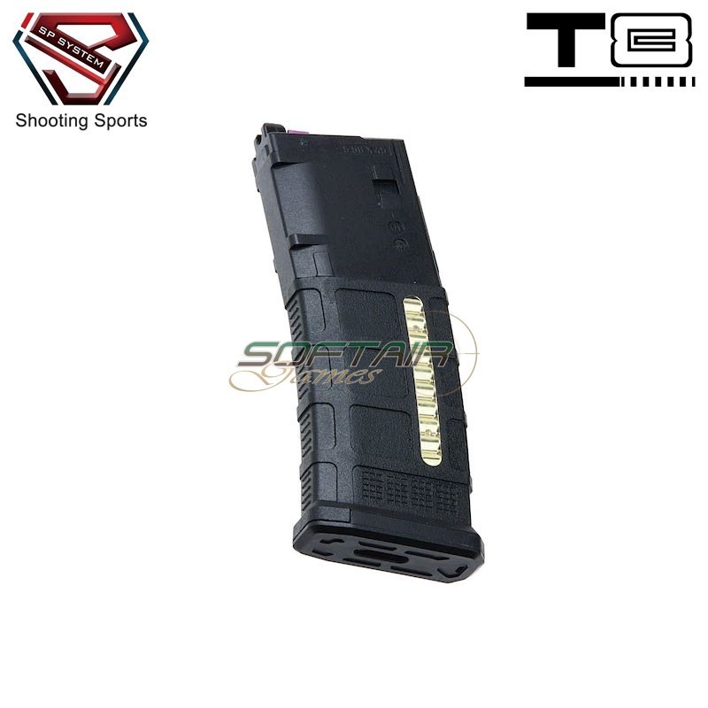 Gas Magazine BLACK 35bb P30 for MWS M4 GBB T8 SP System (t8-p30w-bk)
