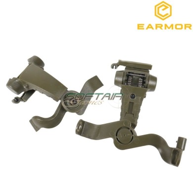 Adattatore elmetto FOLIAGE GREEN Tactical arm M16C per cuffie Earmor (ea-m16c-fg)