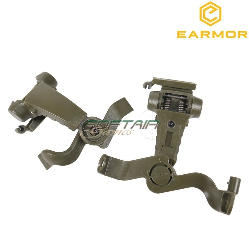 Adattatore elmetto FOLIAGE GREEN Tactical arm M16C per cuffie Earmor (ea-m16c-fg)