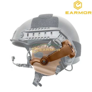 Adattatore elmetto COYOTE BROWN Tactical arm M16C per M32H Earmor (ea-m16c-cb)