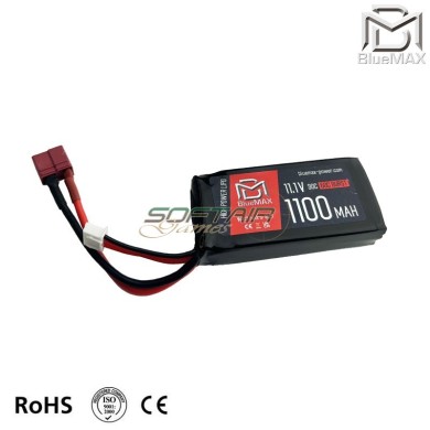 Batteria LiPo connettore DEANS 11.1v X 1100mah 30c PEQ type BlueMax-Power® (bmp-11.1x1100-peq-ds)