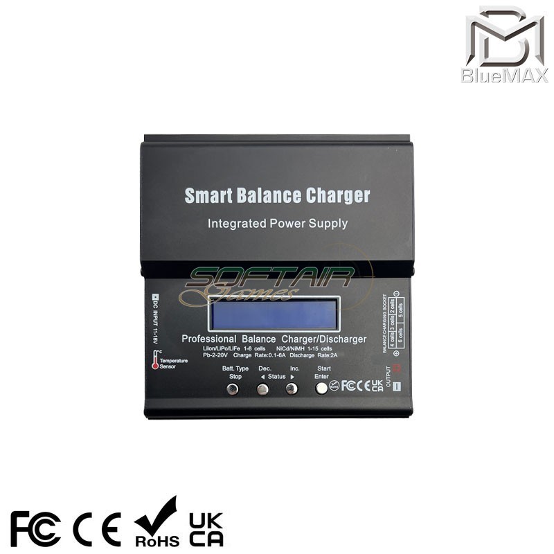 Carica Batterie LiPo / LiFe / Li-Ion / NiMH / NiCd Technology I6AC Smart Bluemax-power® (bmp-i6ac-charger)