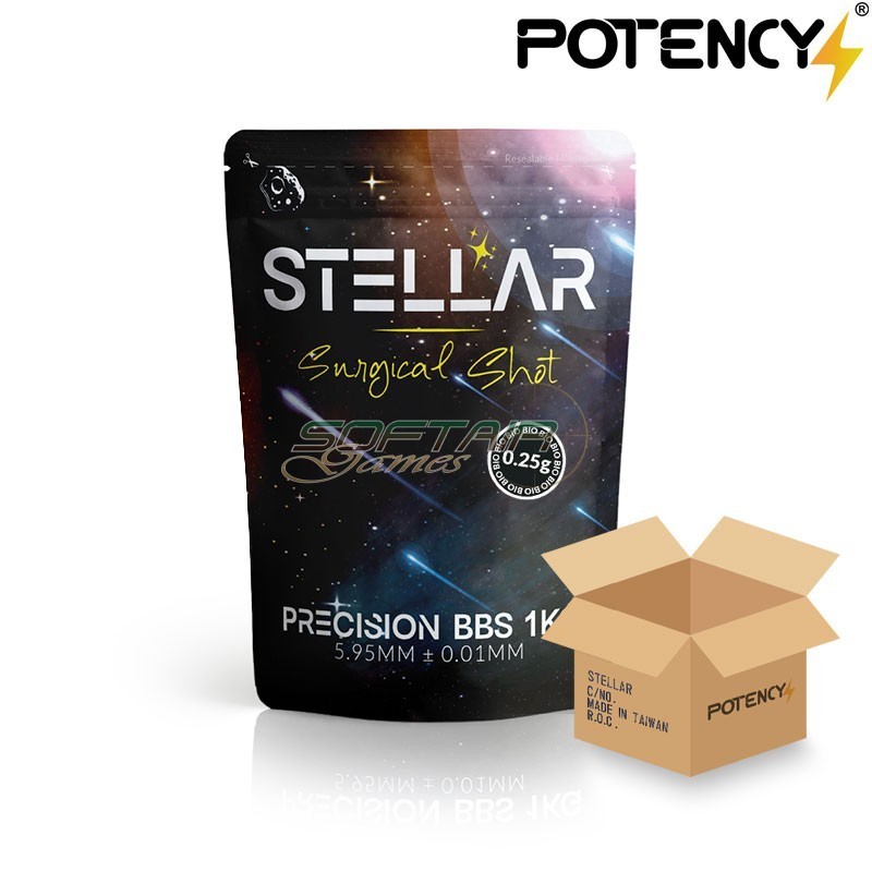 Cartone 10 Buste Pallini BIO Natural STELLAR Surgical Shot BLACK 0.25gr Potency® (pty-025biobk-cart)