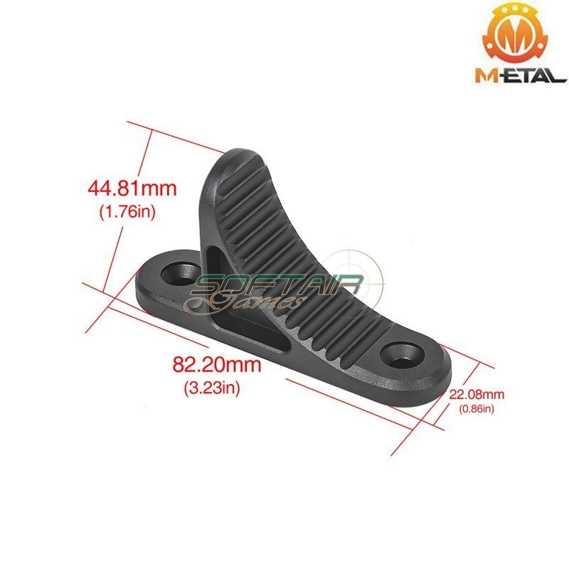 Hand-Stop Angled foregrip BLACK B5 Style LC & Keymod Metal® (me06092-bk-lo)
