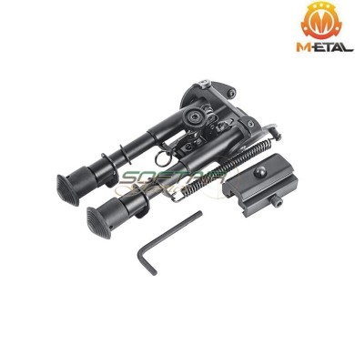 Bipiede Harris Style BLACK per 20mm Weawer Metal® (me07003-bk)