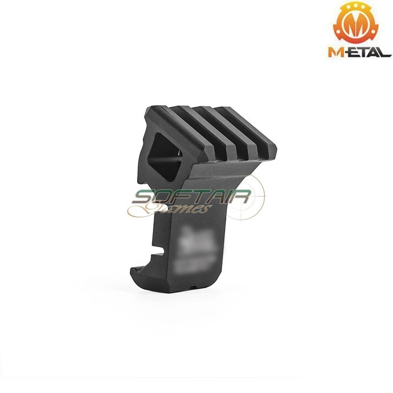 Offset Rail 1 O'Clock BLACK Dan. D. Style Metal® (me08031-bk-lo)