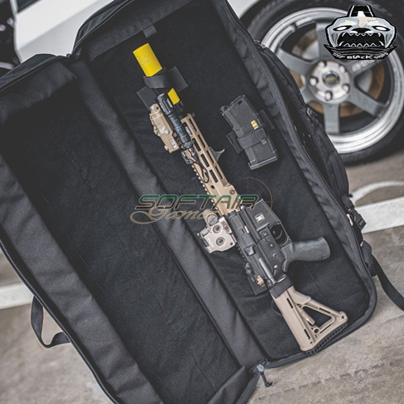 Multipurpose suitcase 75cm Mod.A BLACK transport as a backpack TheBlackShips (tbs-075-bk)