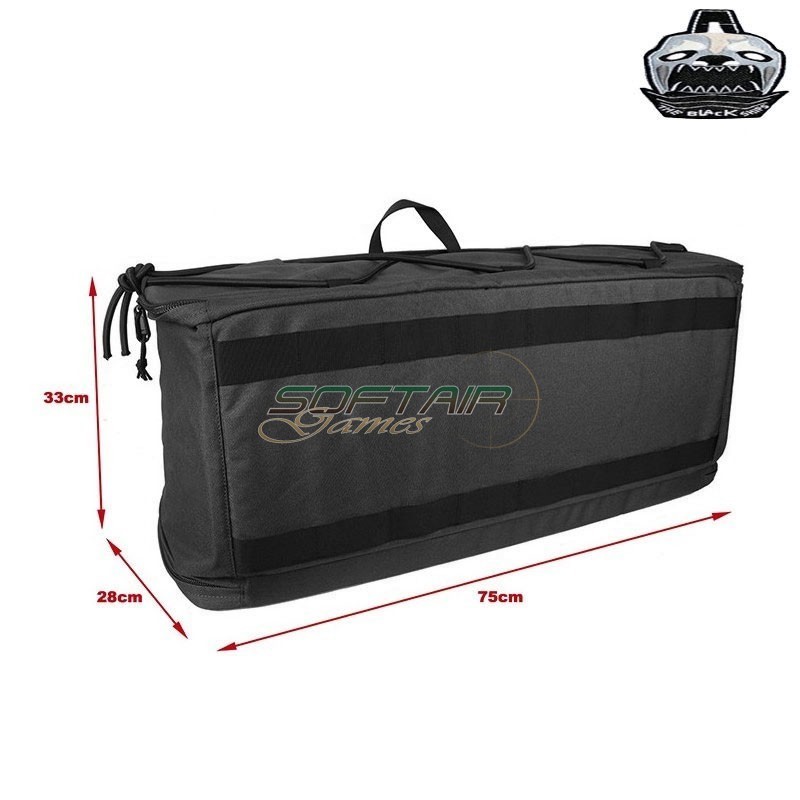 Multipurpose suitcase 75cm Mod.A BLACK transport as a backpack TheBlackShips (tbs-075-bk)