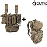Combo Mini Chest rig + Backpack VEGETATO Outac (ot-rc201-kit-vi)