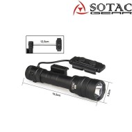 Flashlight CD Style REIN 1.0 Long BLACK Sotac Gear (sg-sd-1113-bk)
