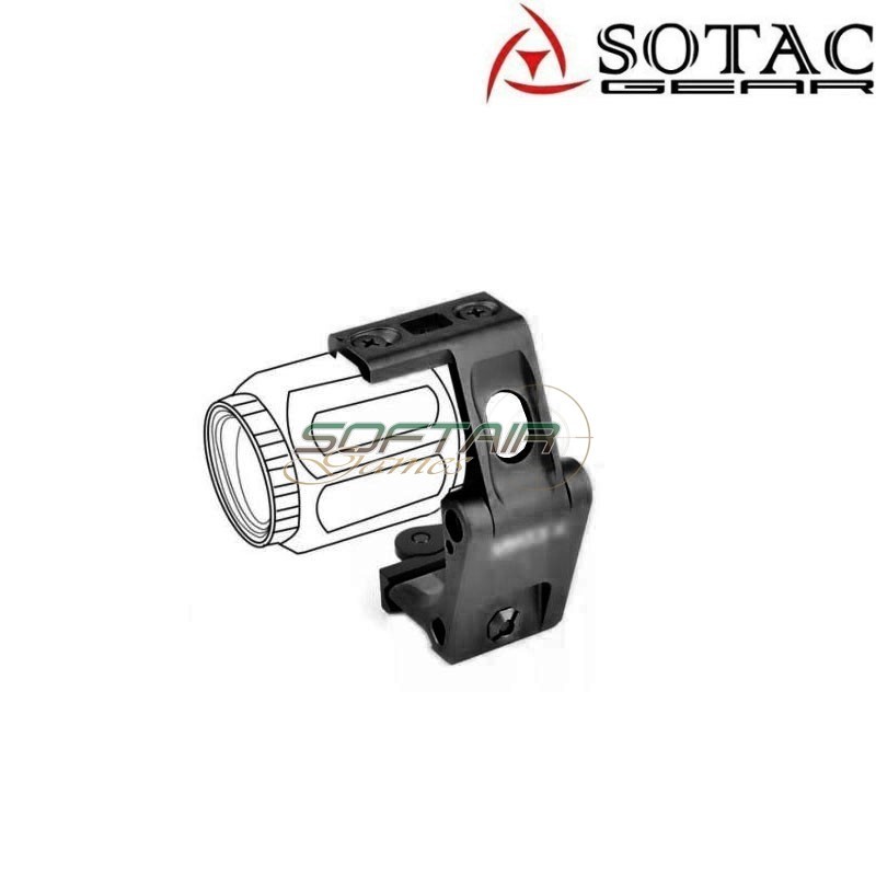 Fast FTC G43 Unit. Style magnifier mount BLACK Sotac Gear (sg-dh-0632-bk)
