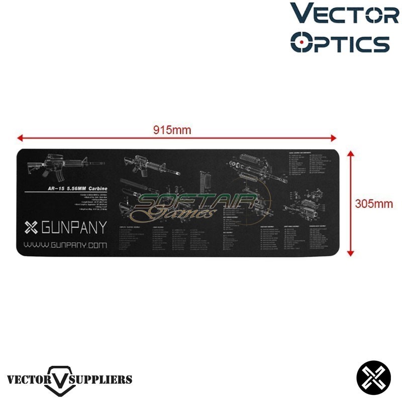 Tappetino Mouse Pad XL AR-15 BLACK Vector Optics (ve-scbm-01)