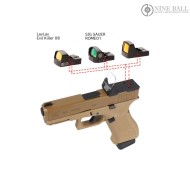 Direct Mount Aegis HG BLACK per Glock Umarex Nine Ball (nb-175526)
