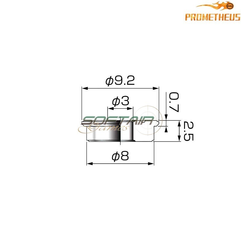 Boccole Sintered Alloy da 8mm Prometheus (pr-167026)