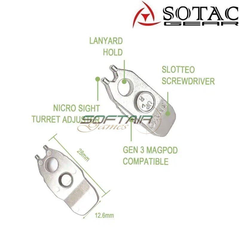 MT NANO Strumento di regolazione per Dot/Peq/Laser SILVER Sotac (sg-dh-0610-sv)