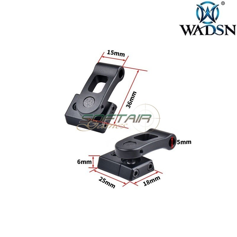 Supporto Multi-Axis M300-M600 per elmetto BLACK Wadsn (wd02037-bk-lo)