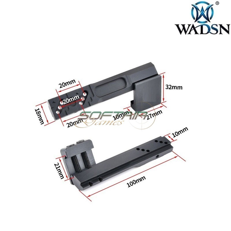 Thorntail OffSet mount LONG SBR BLACK for flashlight Wadsn (wd02027-bk-lo)