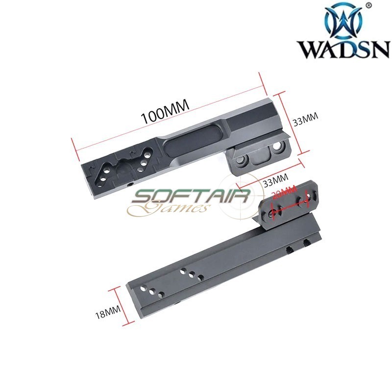 Thorntail OffSet mount LONG SBR BLACK for flashlight Wadsn (wd02029-bk-lo)