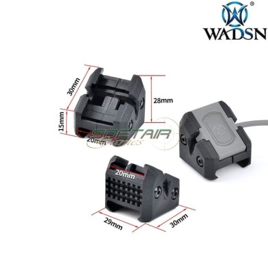 HRF RAMP Modbutton Switch Cage BLACK Rail Mount WADSN (wd07029-bk)
