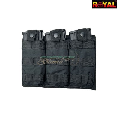 Tasca tripla porta caricatori BLACK Royal (ry-1289-bk)