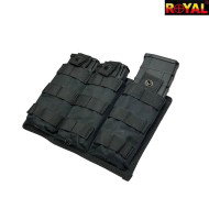 Tasca tripla porta caricatori BLACK Royal (ry-1289-bk)