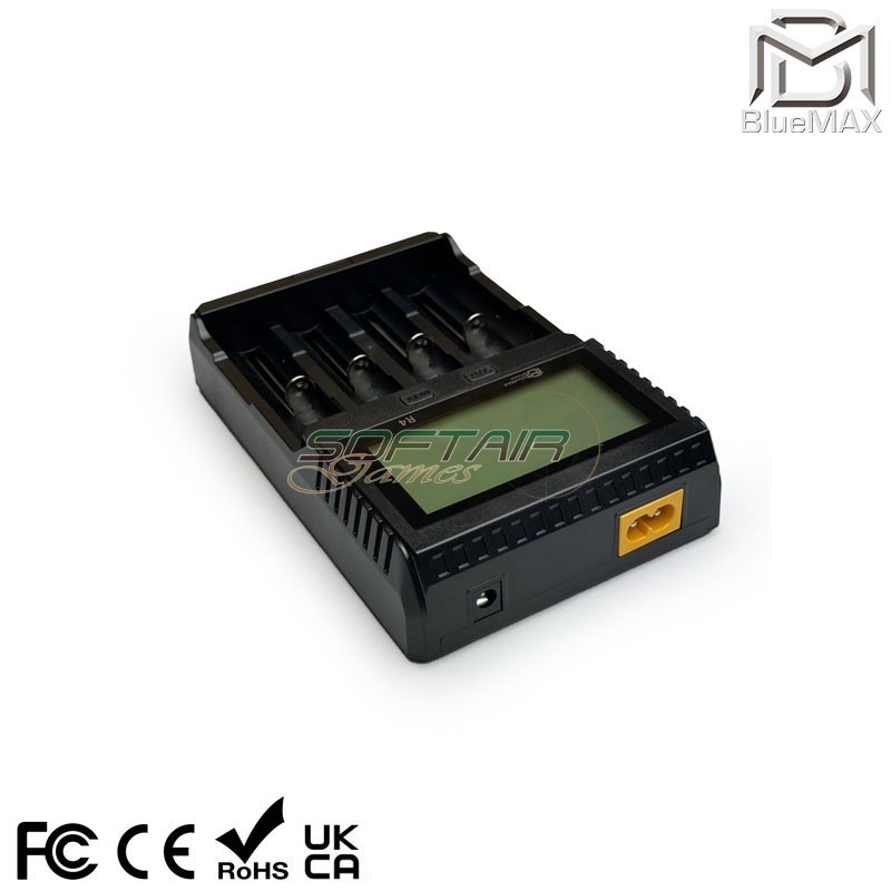 Intelligent Battery Charger 4-Slot for 18650 Bluemax-power® (bmp-4slot-charger)
