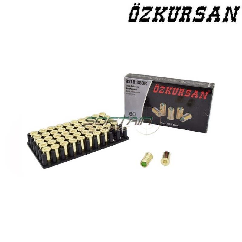 Blank Cartridges 50 Pieces Caliber 380 Ozkursan (oz-ct14)