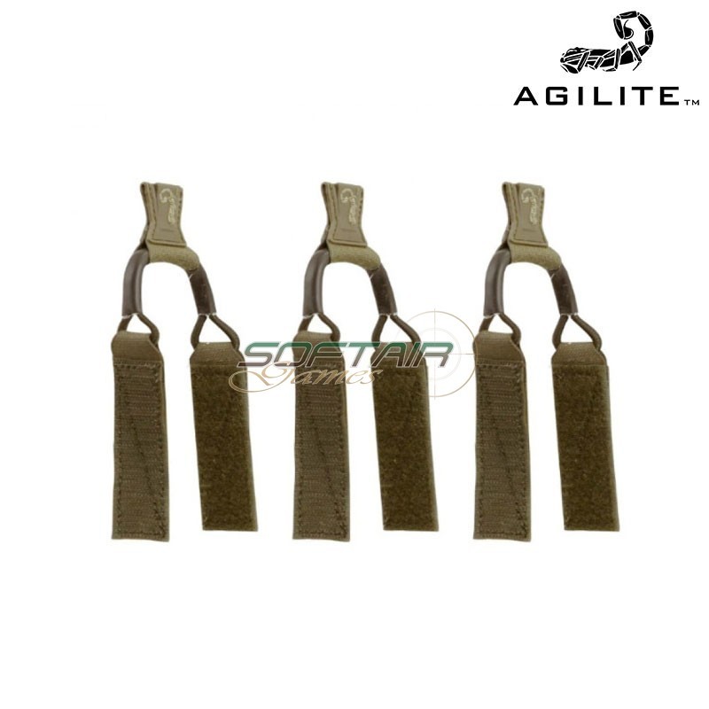 Jump Retention Tabs COYOTE TAN Kit 3pz Agilite (8502cyt1sz)
