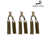 Jump Retention Tabs COYOTE TAN Kit 3pz Agilite (8502cyt1sz)