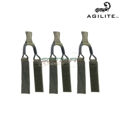 Jump Retention Tabs RANGER GREEN Kit 3pcs Agilite (8502rng1sz)