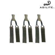 Jump Retention Tabs RANGER GREEN Kit 3pcs Agilite (8502rng1sz)