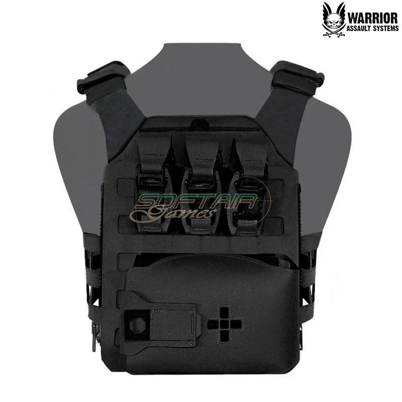 Laser cut Assaulters Back Panel 40mm BLACK Warrior Assault Systems (w-lc-abp-mk1-bk)