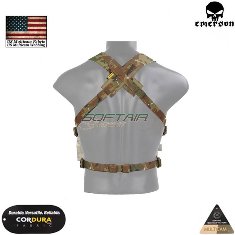 Chest rig x-harness kit MULTICAM® BLACK Genuine Usa emerson (em7409mcbk)