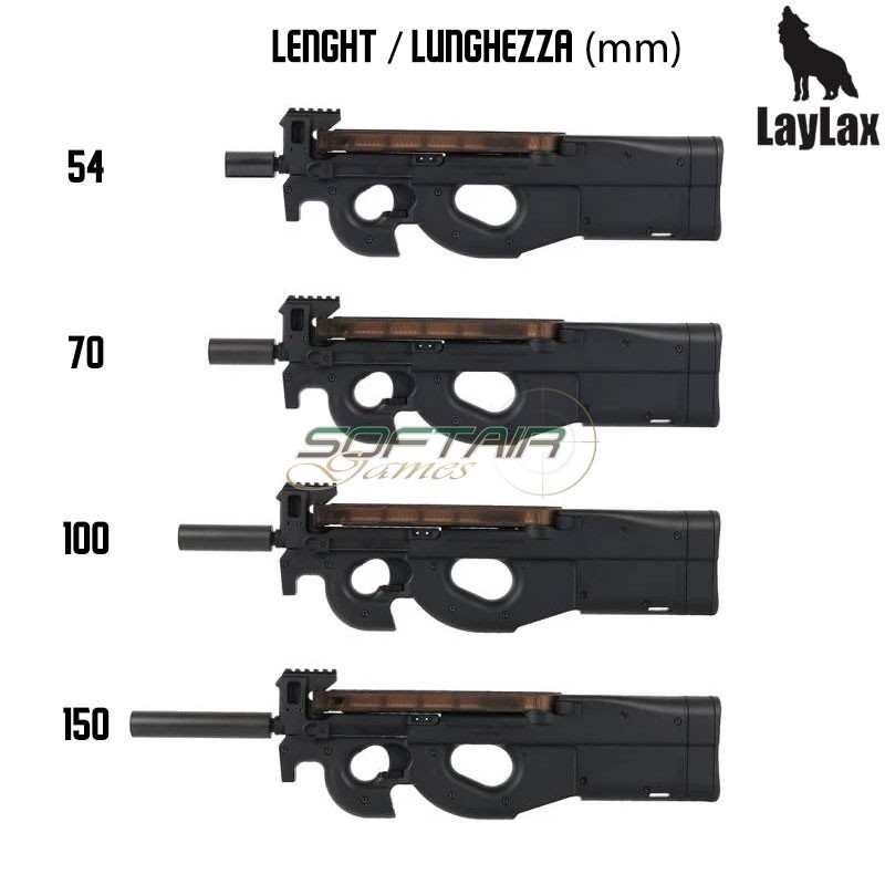 Silenziatore MODE-2 Carbonio 54mm per 14mm CCW Laylax (la-741422)