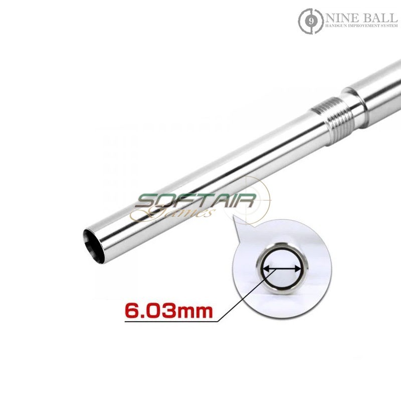 Canna di precisione LONG per G18C/M93R AEP da 168mm 6.03mm Nine Ball (nb-588864)