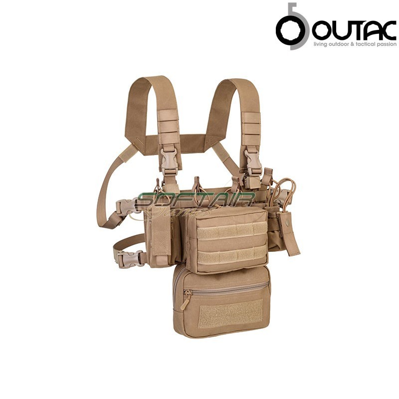 Combo Mini Chest rig + Backpack Poly COYOTE TAN Outac (ot-rc202-kit-ct)