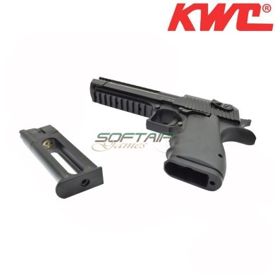 Pistola a co2 semi/full auto desert eagle l6 mk xix .50ae black kwc (kw-del6)
