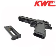 Pistola a co2 semi/full auto desert eagle l6 mk xix .50ae black kwc (kw-del6)