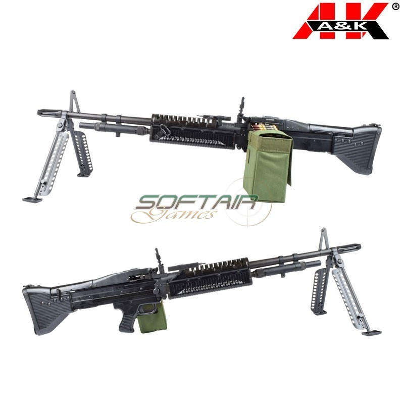 Electric machine Gun M60 Vietnam UPGRADED Ver. BLACK A&K (mk60n)