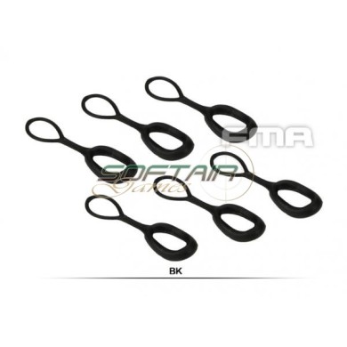 Set 6 Pezzi Zipper Ring Puller Black Fma (fma-tb1048-bk)