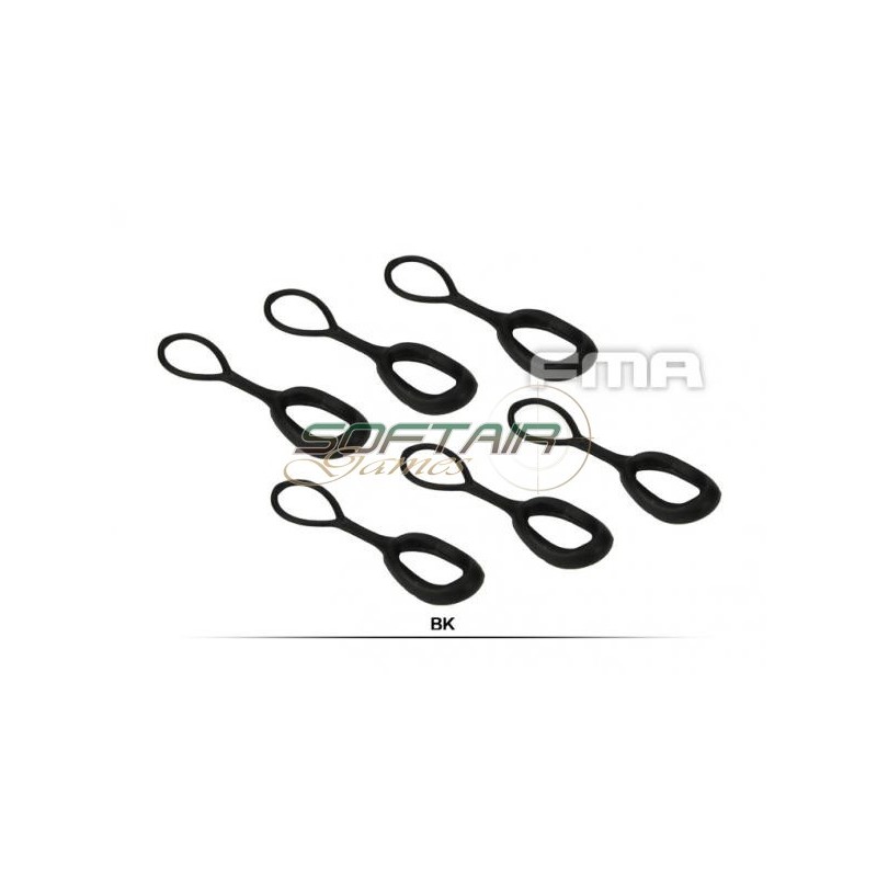 Set 6 Pcs Zipper Ring Puller Black Fma (fma-tb1048-bk)