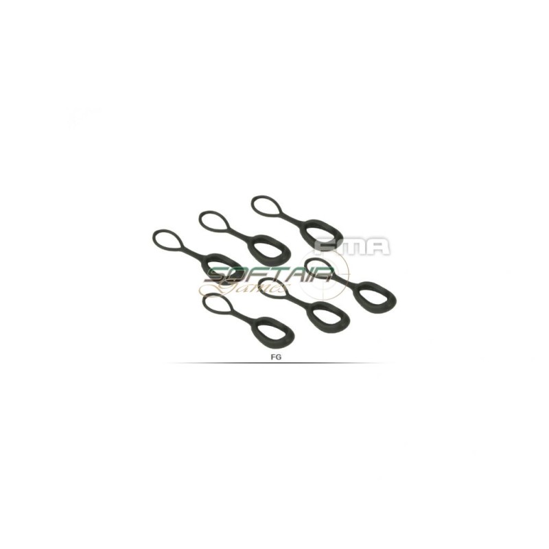 Set 6 Pcs Zipper Ring Puller Foliage Green Fma (fma-tb1048-fg)