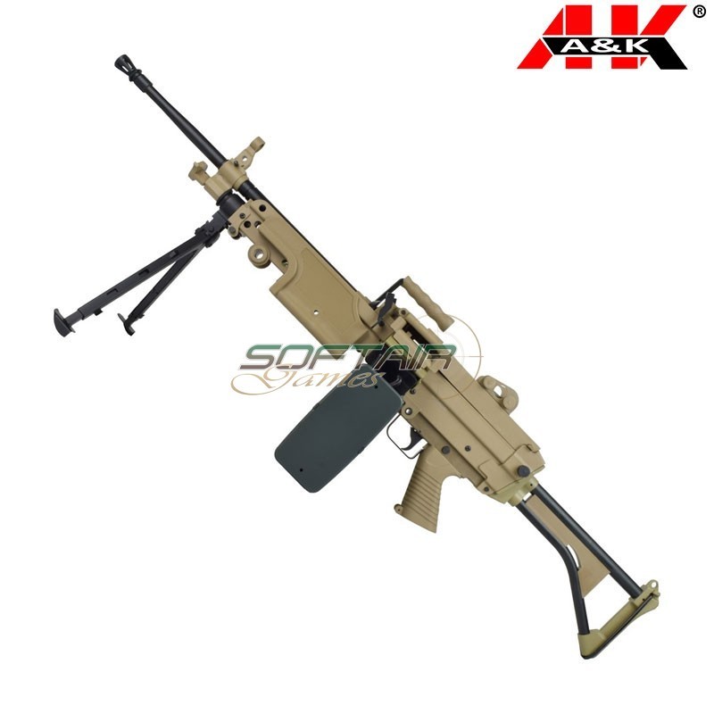 Electric Rifle M249-MK1 Polymer Version DARK EARTH A&K (m249-mk1pt)