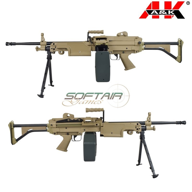 Fucile Elettrico M249-MK1 Polymer Version DARK EARTH A&K (m249-mk1pt)