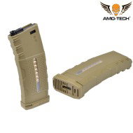 Caricatore monofilare 150bb alfa c/dummy bullets dark earth per serie m4 amo-tech® (amt-js-alfa-de)