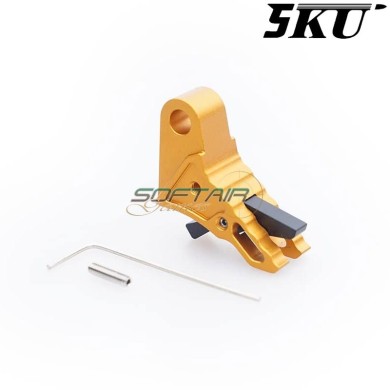 CNC trigger Type Killer Velocity Gold-Black for Glock Marui/WE 5KU (5ku-gb-553-g)