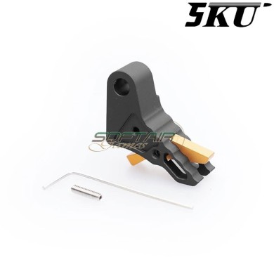 Grilletto CNC Type Killer Velocity Black-Gold per Glock Marui/WE 5KU (5ku-gb-553-bk)